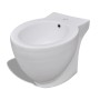 Bidé de pie redondo de cerámica de alta calidad blanco de vidaXL, Bidés - Ref: Foro24-140665, Precio: 173,21 €, Descuento: %