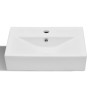 Lavabo rectangular de cerámica hueco de grifo/desagüe blanco de vidaXL, Lavabos - Ref: Foro24-141932, Precio: 66,48 €, Descue...