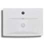 Lavabo rectangular de cerámica hueco de grifo/desagüe blanco de vidaXL, Lavabos - Ref: Foro24-141932, Precio: 66,48 €, Descue...
