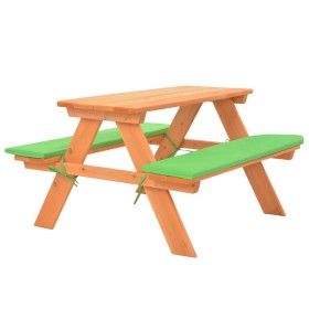 Mesa de pícnic para niños con bancos madera abeto 89x79x50 cm de vidaXL, Conjuntos de jardín - Ref: Foro24-91793, Precio: 92,...