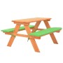Mesa de pícnic para niños con bancos madera abeto 89x79x50 cm de vidaXL, Conjuntos de jardín - Ref: Foro24-91793, Precio: 92,...