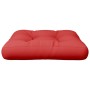 Cojín para palets de tela rojo 58x58x10 cm en Decoración | Comprar online en Foru.es