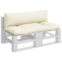 Cojines para sofá de palets 2 unidades tela crema en Decoración | Comprar online en Foru.es
