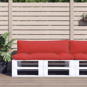 Cojines para palets 2 unidades tela rojo en Decoración | Comprar online en Foru.es