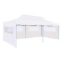 Carpa de fiestas plegable paredes laterales acero blanco 3x6 m de vidaXL, Carpas y cenadores - Ref: Foro24-48863, Precio: 167...