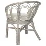 Silla de comedor con cojín ratán natural gris y lino de vidaXL, Sillas de comedor - Ref: Foro24-325476, Precio: 151,12 €, Des...