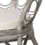 Silla de comedor con cojín ratán natural gris y lino de vidaXL, Sillas de comedor - Ref: Foro24-325476, Precio: 152,84 €, Des...