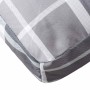 Cojines para sofá de palets 3 unidades tela a cuadros gris en Decoración | Comprar online en Foru.es