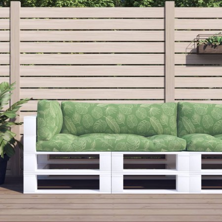 Cojines para palets 3 unidades tela Oxford estampado de hojas en Decoración | Comprar online en Foru.es