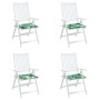 Cojines de silla 4 uds tela estampado de hojas 40x40x4 cm en Decoración | Comprar online en Foru.es