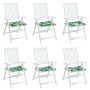 Cojines de silla 6 uds tela estampado de hojas 40x40x4 cm en Decoración | Comprar online en Foru.es
