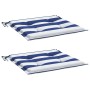 Cojines silla jardín 2 uds tela a rayas azul y blanco 40x40x4cm en Decoración | Comprar online en Foru.es