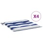 Cojines silla jardín 4 uds tela a rayas azul y blanco 40x40x4cm en Decoración | Comprar online en Foru.es