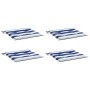 Cojines silla jardín 4 uds tela a rayas azul y blanco 40x40x4cm en Decoración | Comprar online en Foru.es