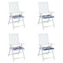 Cojines silla jardín 4 uds tela a rayas azul y blanco 40x40x4cm en Decoración | Comprar online en Foru.es