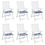 Cojines silla jardín 6 uds tela a rayas azul y blanco 40x40x4cm en Decoración | Comprar online en Foru.es