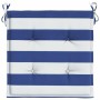 Cojines silla jardín 6 uds tela a rayas azul y blanco 40x40x4cm en Decoración | Comprar online en Foru.es