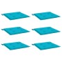 Cojines para silla de jardín 6 uds tela turquesa 40x40x4 cm en Decoración | Comprar online en Foru.es