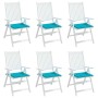Cojines para silla de jardín 6 uds tela turquesa 40x40x4 cm en Decoración | Comprar online en Foru.es