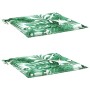 Cojines de silla 2 uds tela estampado de hojas 50x50x4 cm en Decoración | Comprar online en Foru.es