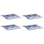 Cojines silla jardín 4 uds tela a rayas azul y blanco 50x50x4cm en Decoración | Comprar online en Foru.es