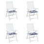 Cojines silla jardín 4 uds tela a rayas azul y blanco 50x50x4cm en Decoración | Comprar online en Foru.es