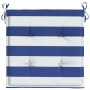 Cojines silla jardín 6 uds tela a rayas azul y blanco 50x50x4cm en Decoración | Comprar online en Foru.es