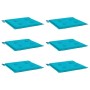 Cojines para silla de jardín 6 uds tela turquesa 50x50x4 cm en Decoración | Comprar online en Foru.es