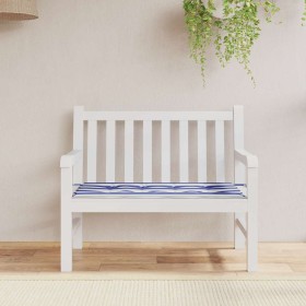 Cojín banco jardín tela Oxford a rayas azul y blanco 100x50x4cm en Decoración | Comprar online en Foru.es