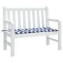 Cojín banco jardín tela Oxford a rayas azul y blanco 120x50x4cm en Decoración | Comprar online en Foru.es