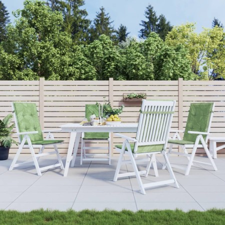 Cojines de silla de respaldo alto 4 uds tela estampado de hojas en Decoración | Comprar online en Foru.es