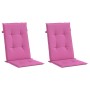 Cojín silla de jardín respaldo alto 2 uds tela rosa 120x50x3 cm en Decoración | Comprar online en Foru.es