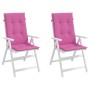 Cojín silla de jardín respaldo alto 2 uds tela rosa 120x50x3 cm en Decoración | Comprar online en Foru.es