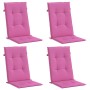 Cojines para sillas con respaldo alto 4 uds tela rosa en Decoración | Comprar online en Foru.es