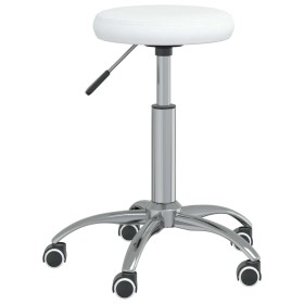Silla de comedor de cuero sintético blanco de vidaXL, Sillas de comedor - Ref: Foro24-3085682, Precio: 57,18 €, Descuento: %
