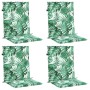 Cojines de silla de respaldo bajo 4 uds tela estampado de hojas en Decoración | Comprar online en Foru.es