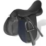 Set de montura de caballo de 16" y cuero negro 14 cm, 5 en 1 de vidaXL, Monturas - Ref: Foro24-90643, Precio: 206,40 €, Descu...