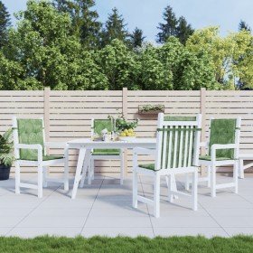 Cojines de silla de respaldo bajo 4 uds tela estampado de hojas en Decoración | Comprar online en Foru.es