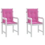 Cojines para silla con respaldo bajo 2 uds tela rosa en Decoración | Comprar online en Foru.es