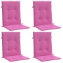 Cojines para silla con respaldo bajo 4 uds tela rosa en Decoración | Comprar online en Foru.es
