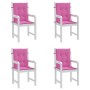 Cojines para silla con respaldo bajo 4 uds tela rosa en Decoración | Comprar online en Foru.es