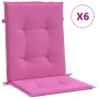 Cojines para silla con respaldo bajo 6 uds tela rosa en Decoración | Comprar online en Foru.es