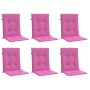 Cojines para silla con respaldo bajo 6 uds tela rosa en Decoración | Comprar online en Foru.es