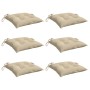 Cojines de silla de jardín 6 uds tela Oxford beige 40x40x7 cm en Decoración | Comprar online en Foru.es