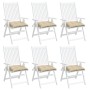 Cojines de silla de jardín 6 uds tela Oxford beige 40x40x7 cm en Decoración | Comprar online en Foru.es