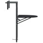 Mesa balcón colgante plástico aspecto ratán negro 60x64x83,5 cm de vidaXL, Mesas de jardín - Ref: Foro24-47894, Precio: 51,51...