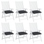 Cojines de silla de jardín 6 uds tela Oxford negro 40x40x7 cm en Decoración | Comprar online en Foru.es