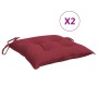 Cojines silla de jardín 2 uds tela Oxford rojo tinto 40x40x7 cm en Decoración | Comprar online en Foru.es