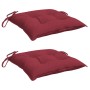 Cojines silla de jardín 2 uds tela Oxford rojo tinto 40x40x7 cm en Decoración | Comprar online en Foru.es