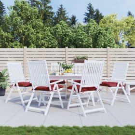 Cojines silla de jardín 6 uds tela Oxford rojo tinto 40x40x7 cm en Decoración | Comprar online en Foru.es